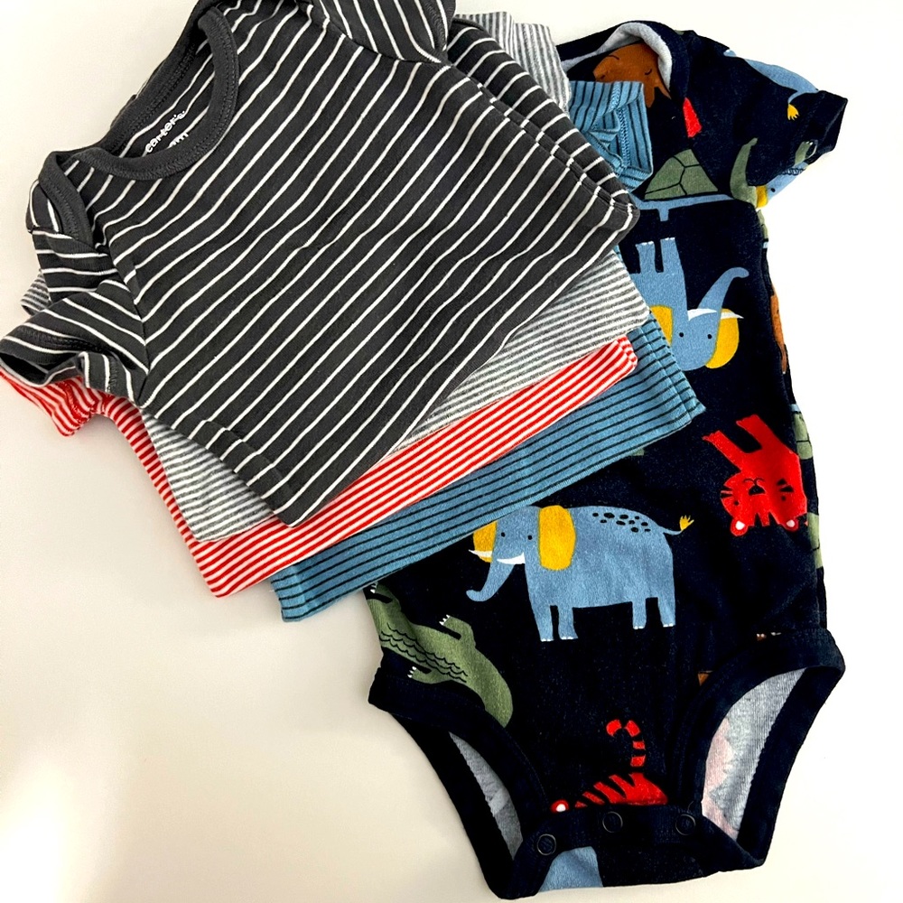 Bundle of Five 9 month size Carter’s Onesies